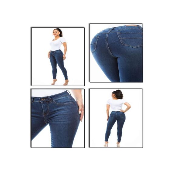 JEANS STRETCH DENIM BLUE, H2 XA 198 SIZE 9, WAIST 31 SKINNY, Butt LIFTING - Picture 8 of 9